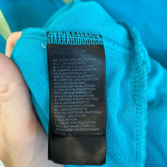 The North Face Womens Cowl Neck Pullover Medium Teal - Picture 5 of 6